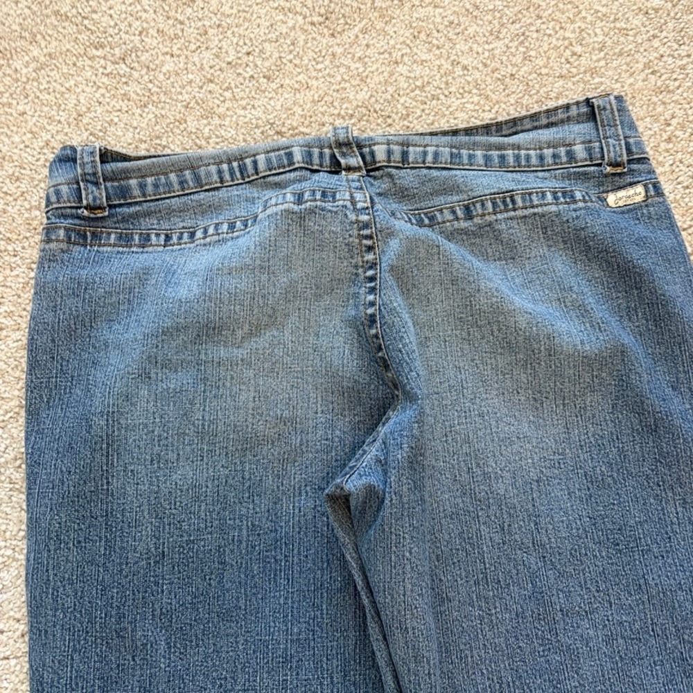 Vintage Jordache Jeans Womens 11/12 Y2K Low Rise Flare Wide Leg Medium Wash - Picture 9 of 13